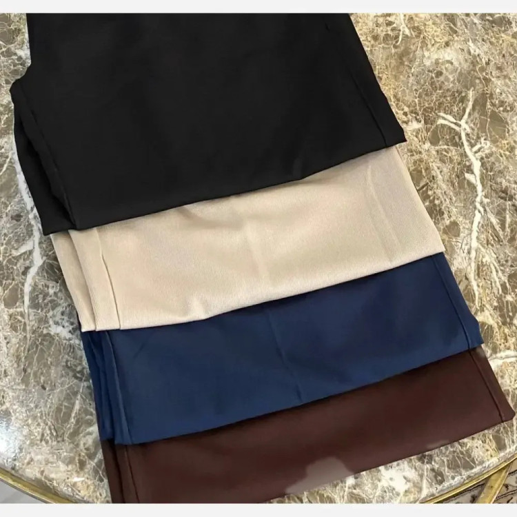 شلوار بگ تنسل میله ای زنانه رنگ قهوه ای مشکی کرم سایز 44 تا 50