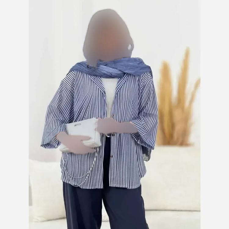 شومیز تابستانی زنانه مدل پرنیا جنس مراکشی سوزنی فری سایز