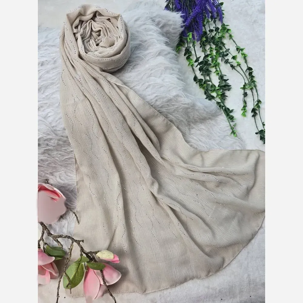 شال کریشه درختی نگین دار مدل سها مشکی سرمه ای زرشکی خاکی