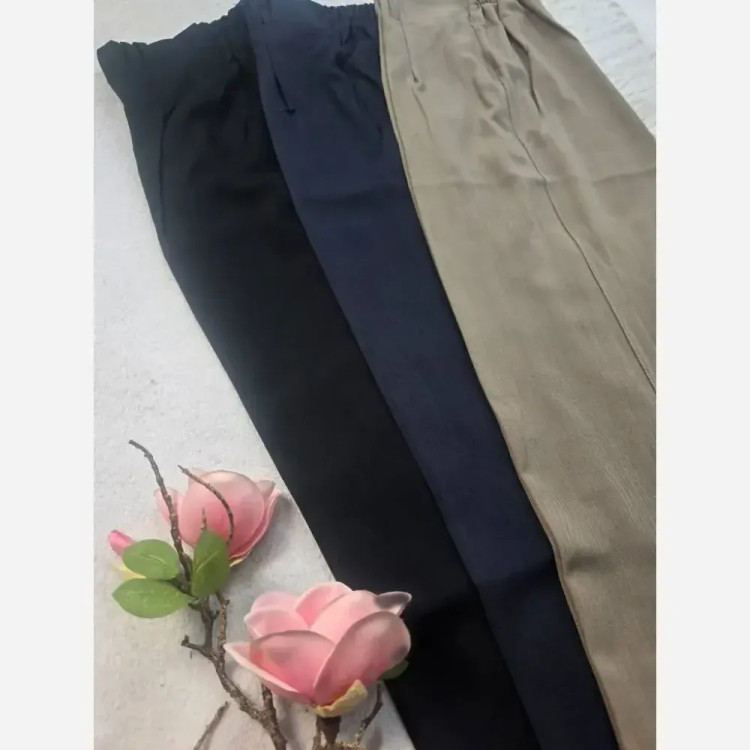 شلوار نیم بگ بزیاق جنس بزیاق درجه یک رنگی سایز بزرگ