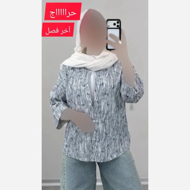 شومیز زنانه ینزی نگین دار طرح میو فری سایز 36 تا 46