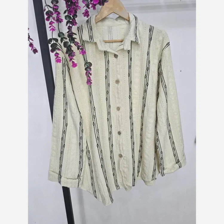 شومیز کرانه مراکشی طرح ابریشم فری سایز 36 تا 46