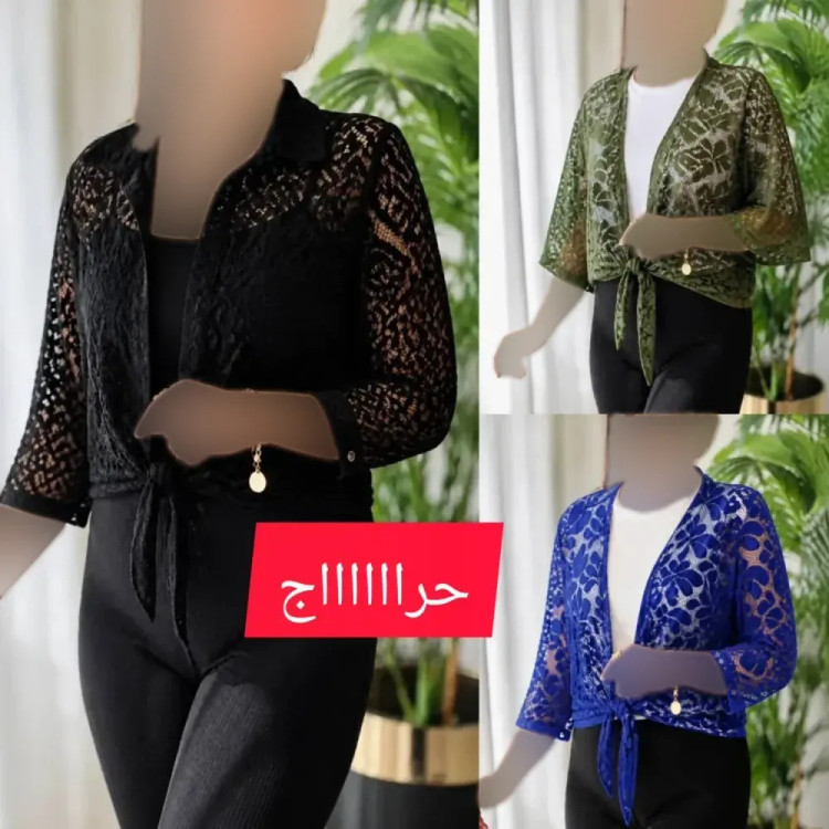 ست دو تکه زیره و رویه گره ای إلسا جنس رویه تور دانتل و تیشرت ویسکوز سایز فری 36 تا 46