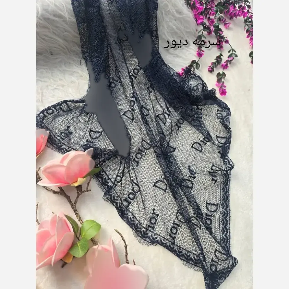 مینی پروانه تور مخمل کوبی فری سایز ابعاد 75 در 75 رنگبندی متنوع