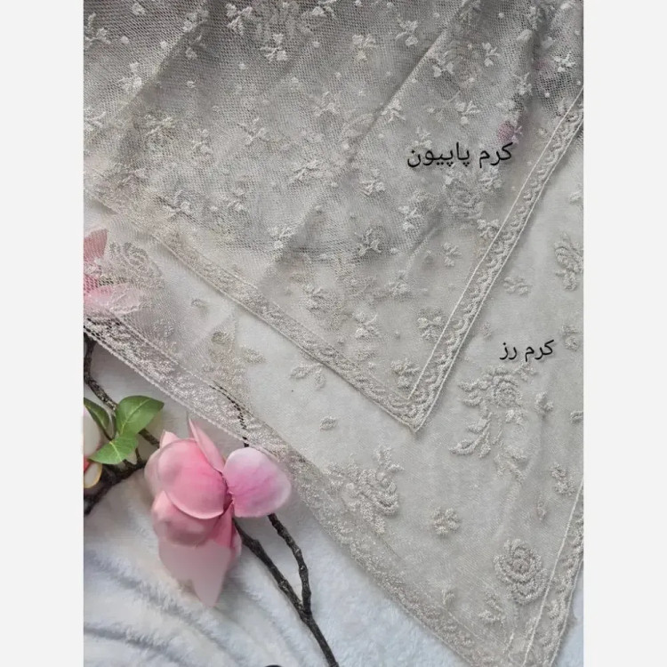 مینی پروانه تور مخمل کوبی فری سایز ابعاد 75 در 75 رنگبندی متنوع