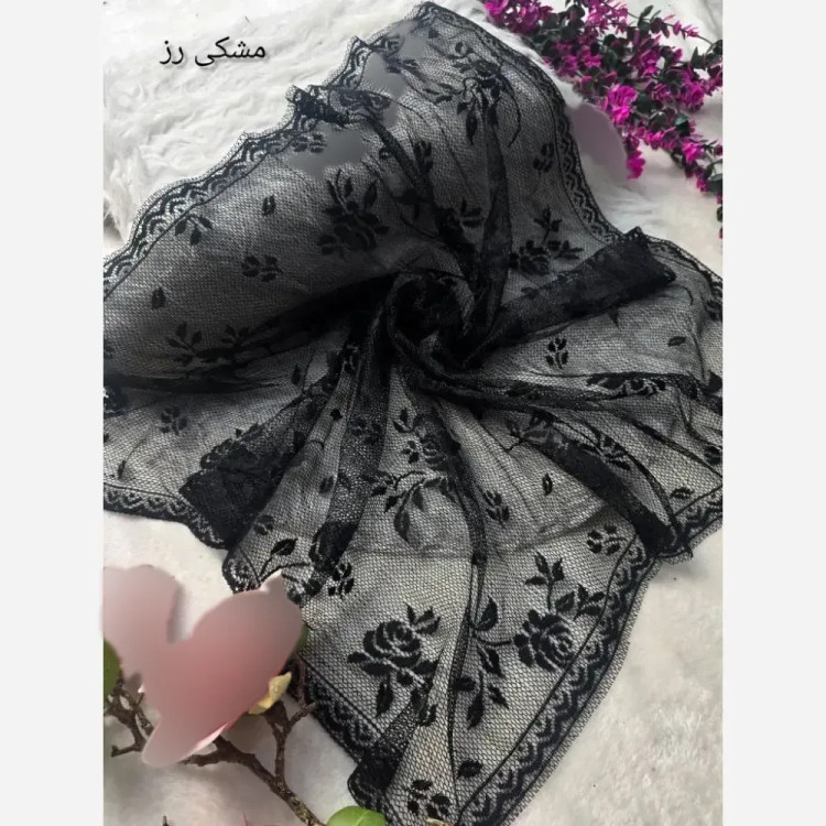 مینی پروانه تور مخمل کوبی فری سایز ابعاد 75 در 75 رنگبندی متنوع