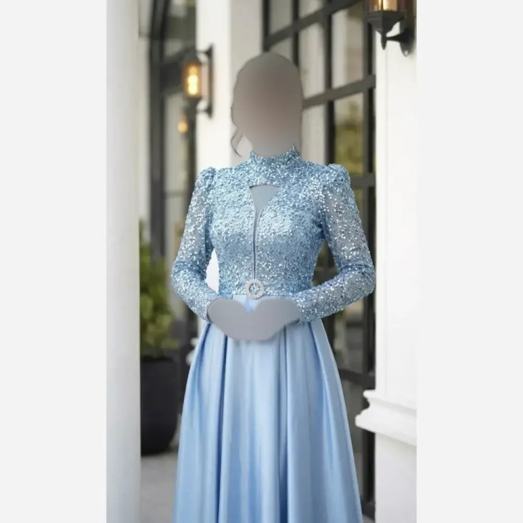 لباس مجلسی سیندرلا جنس شاین و ساتن قد 150