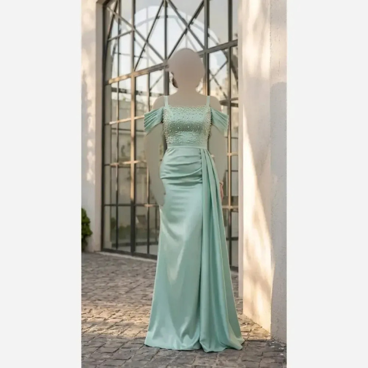 لباس مجلسی صدف ساتن ال ایکس قد 150 رنگی سایز 36 تا 46