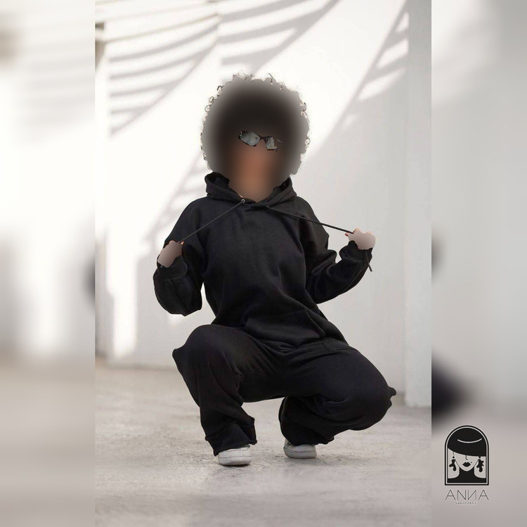 ست هودی شلوار زنانه مدل الهام جلو بسته جنس دورس تو کرکی فری سایز