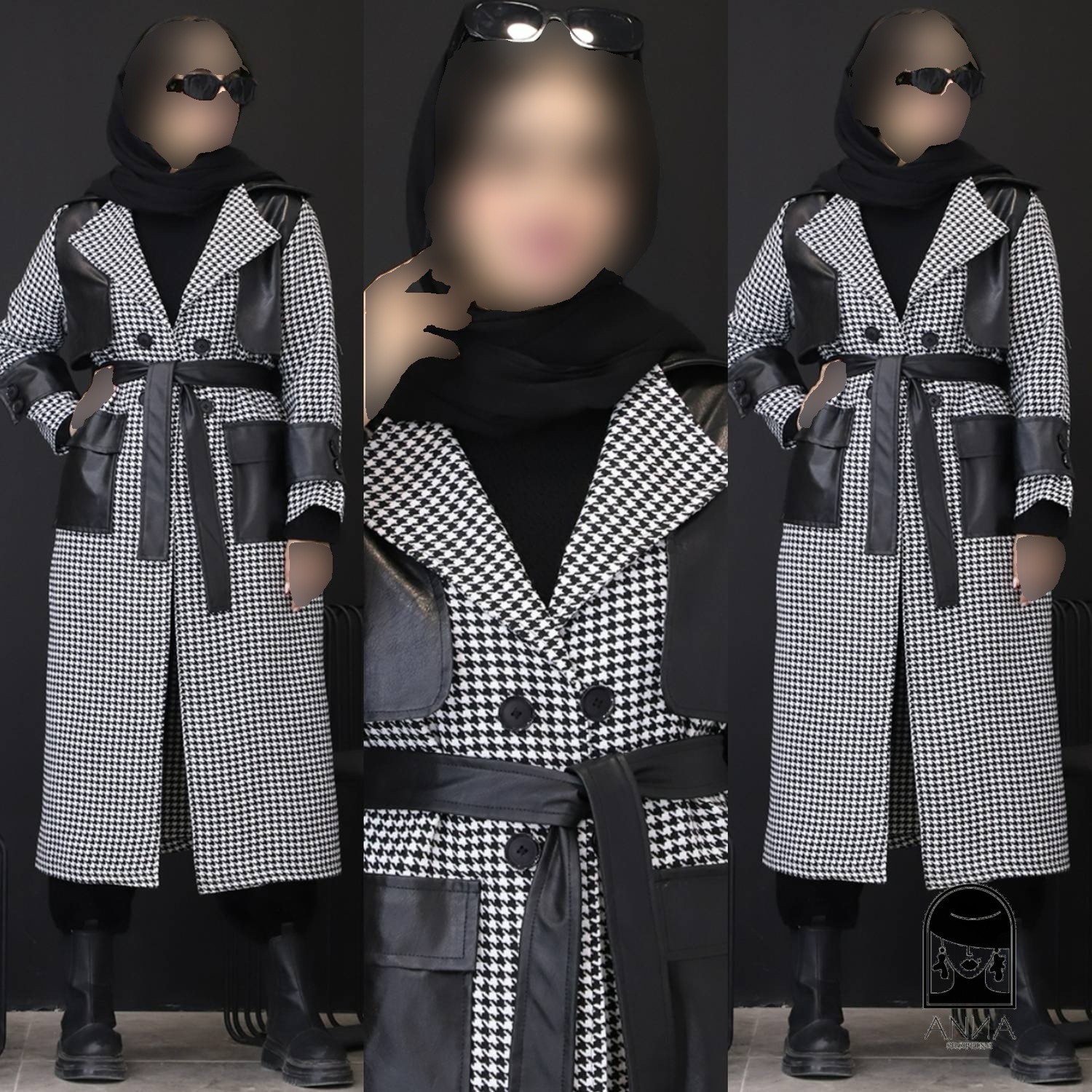پالتو زنانه مدل آناشید جنس پیردوپل ضخیم و فری سایز