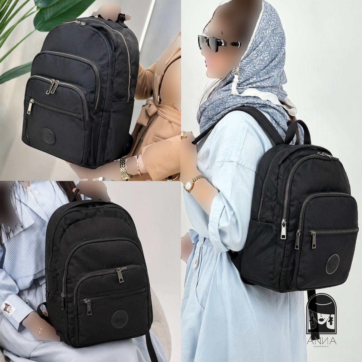 کوله مردانه مدل لاوینا جنس کتان برزنتی محکم سرتاسر آستر کشی سایز آزاد