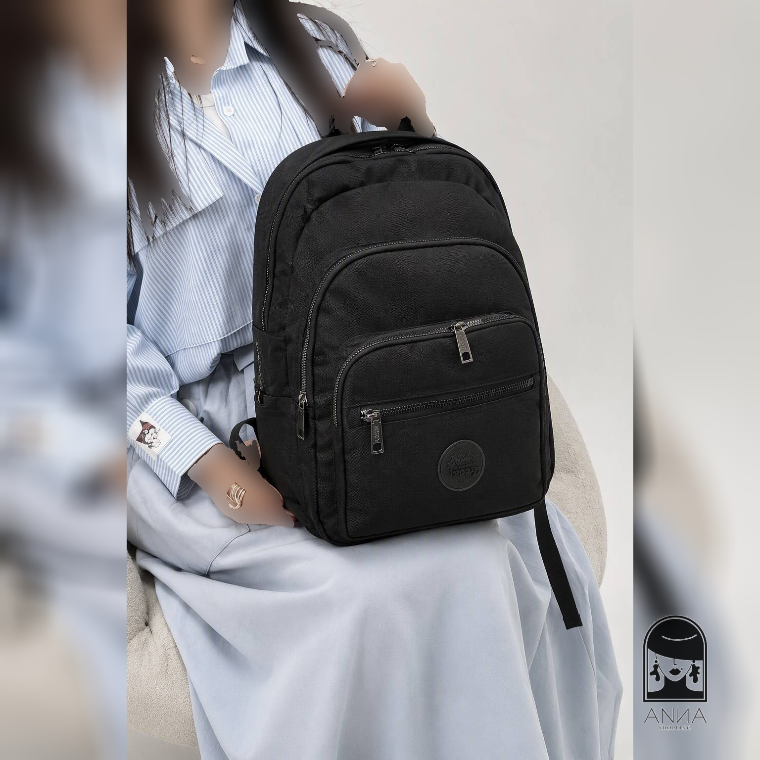 کوله مردانه مدل لاوینا جنس کتان برزنتی محکم سرتاسر آستر کشی سایز آزاد