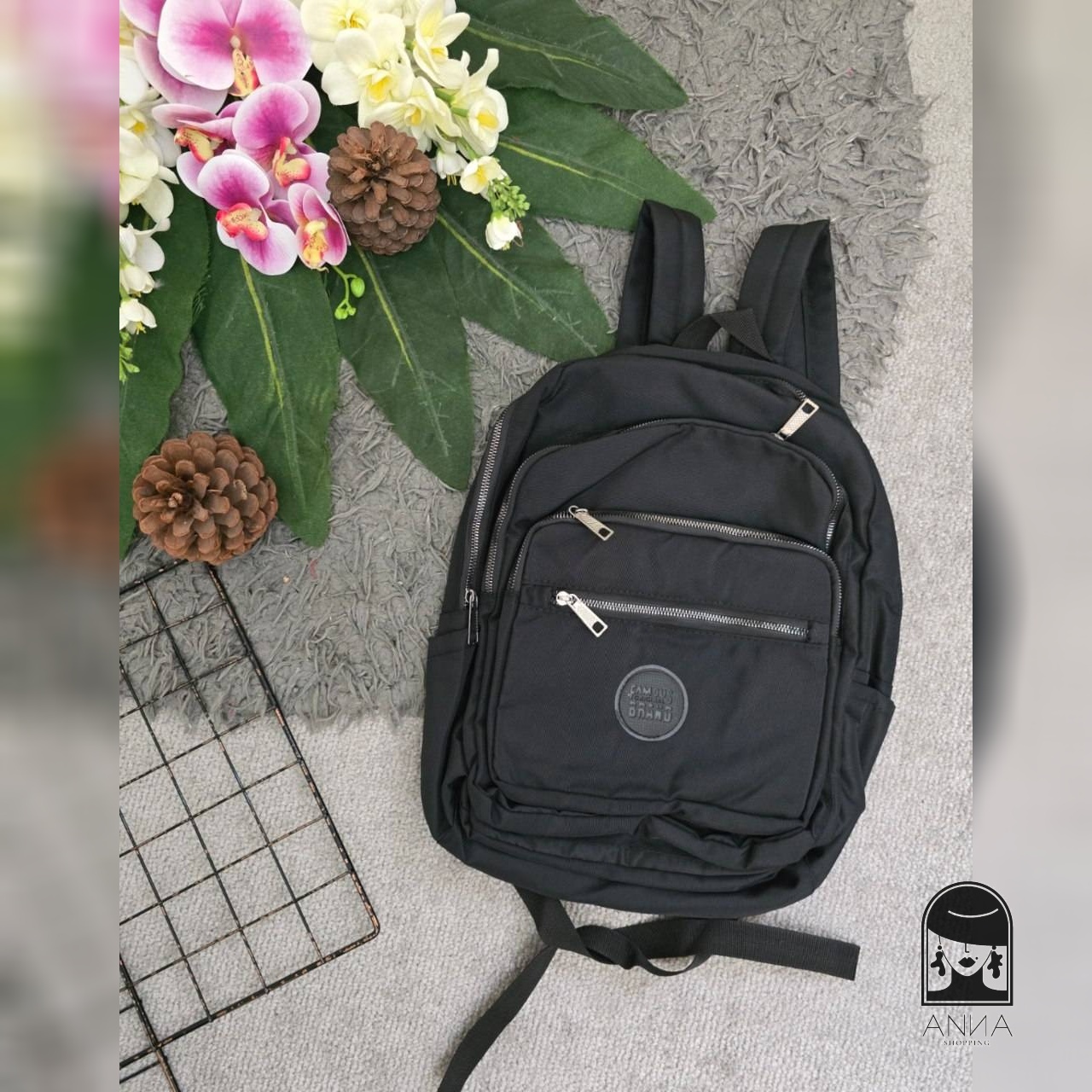کوله مردانه مدل لاوینا جنس کتان برزنتی محکم سرتاسر آستر کشی سایز آزاد