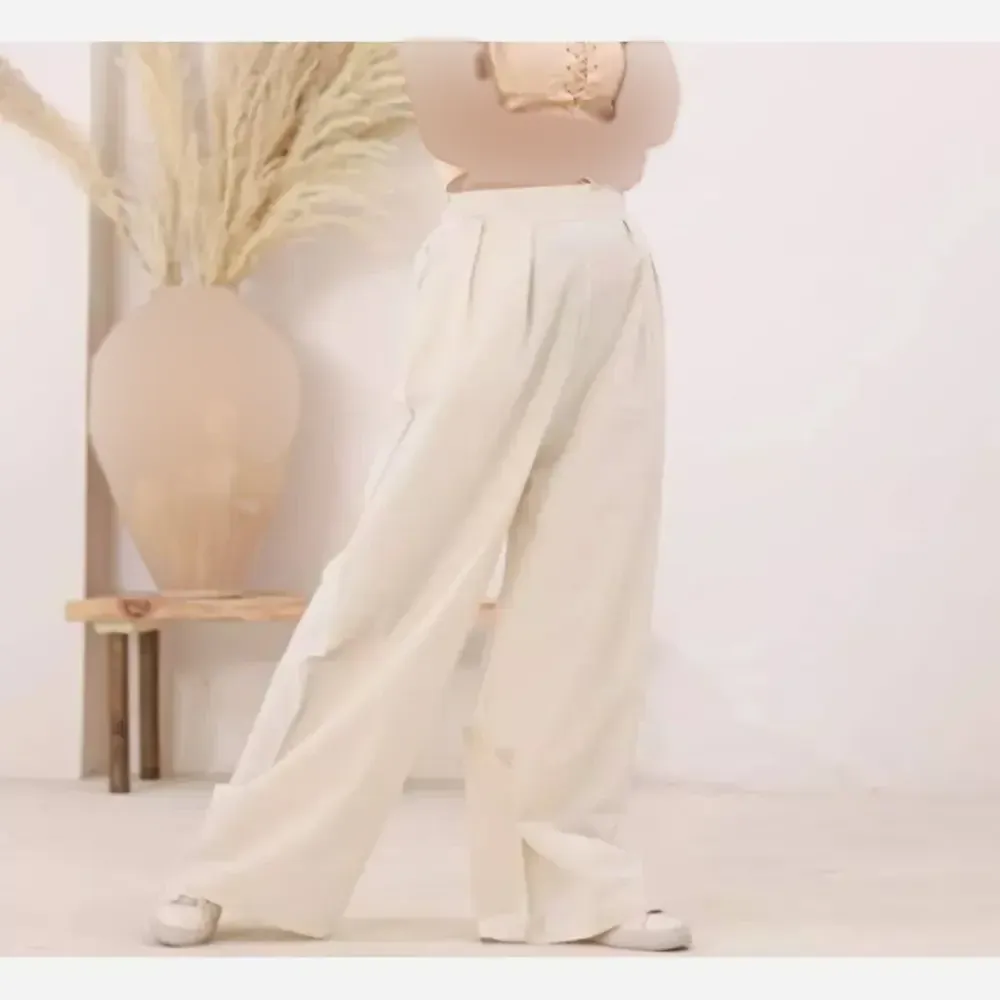 شلوار بگ لینن زنانه سبز سایز لارج