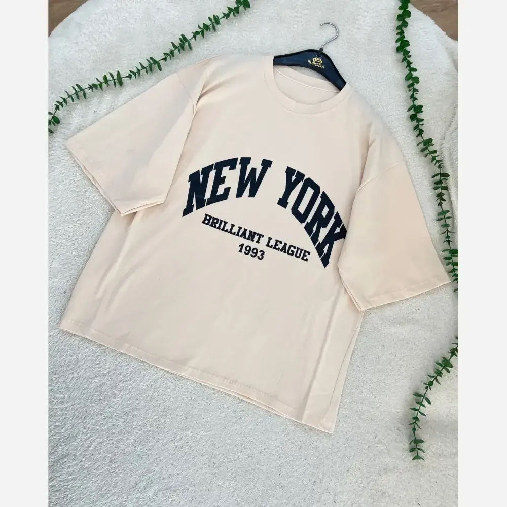تیشرت باکسی NEW YORK 1993 سوپر پنبه فری سایز زنانه