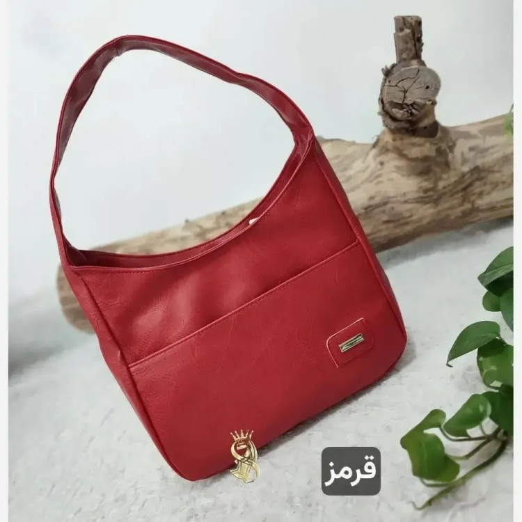 کیف اسپرت زنانه مدل لونا چرم خارجی بزرگ و جادار ابعاد 26*32 رنگ خردلی و قرمز
