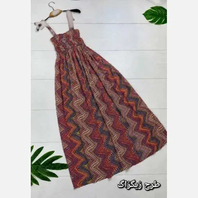 پیراهن ملیس تمام نخ کش دوزی شده سایز فری 38 تا 46 در رنگ بندی متنوع