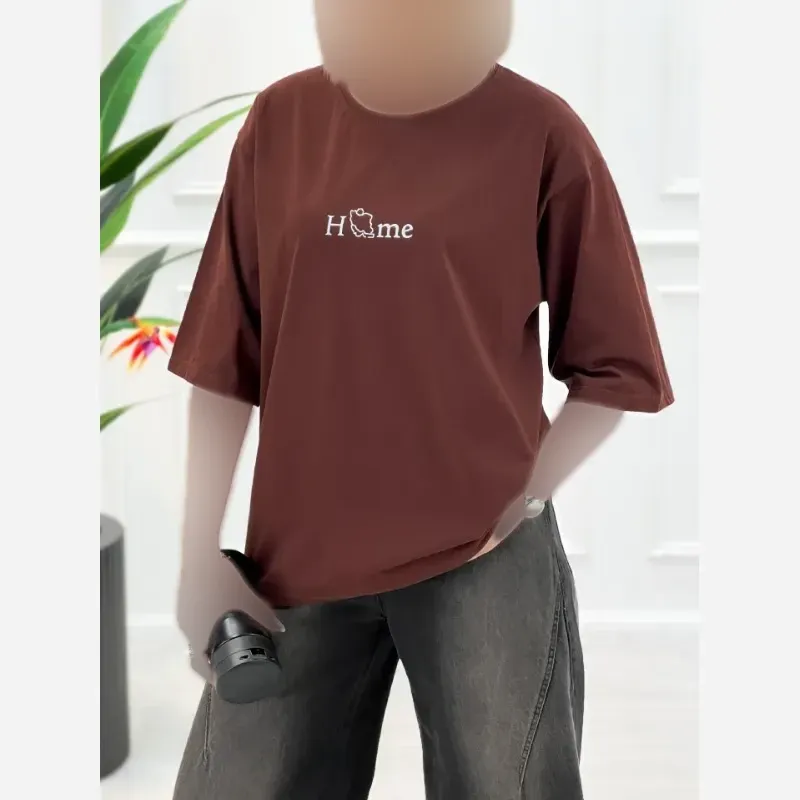 تیشرت هوم سوپر پنبه درجه یک فری سایز تنخور عالی و شیک کیفیت تضمینی