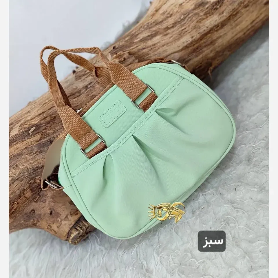 کیف اسپرت دوشی مدل شاپرک جنس نانسی خارجی ابعاد 22*25 رنگ سبز طوسی مشکی