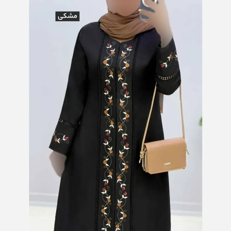 مانتو مزونی دلوین پارت 3 یقه گرد شانتون صوفیا جودن سایزبندی 40 تا 54