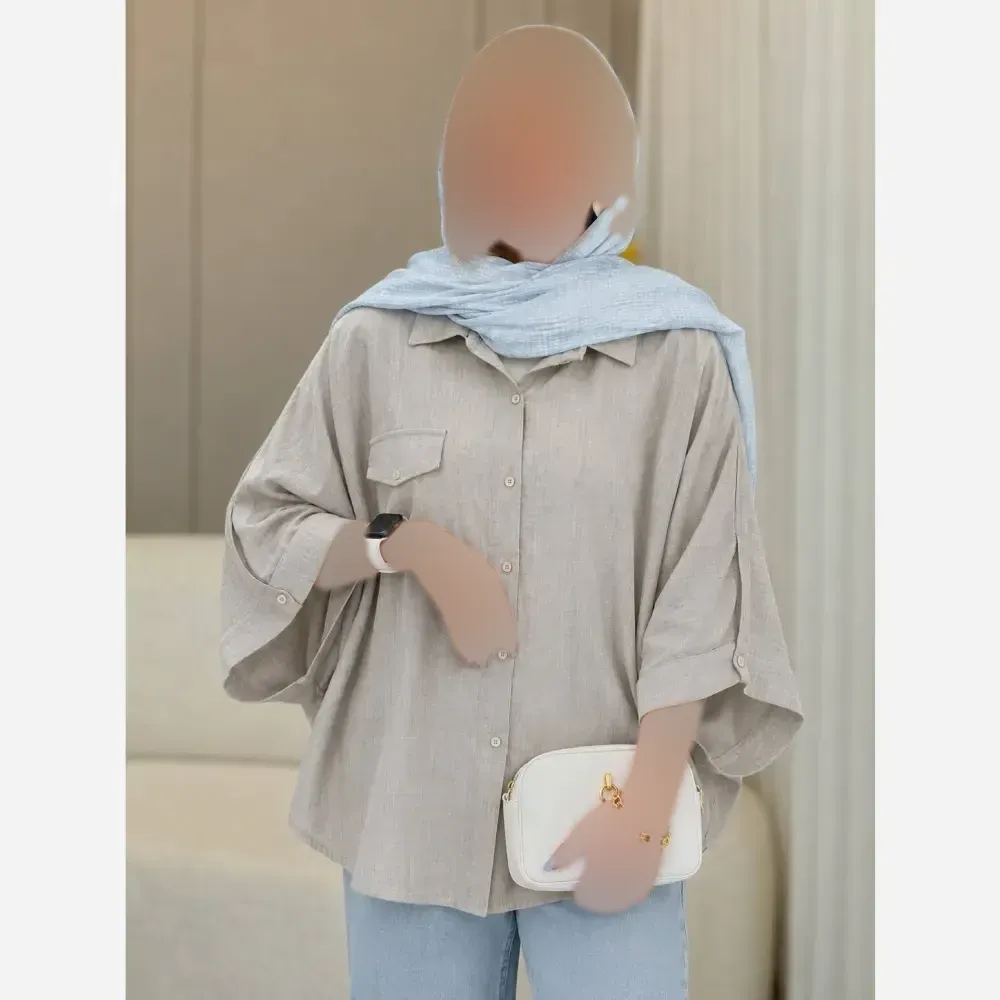 پانچ شانتون آفتاب فری سایز تا 48 جنس شانتون زپپی اعلا رنگ کرم نسکافه ای