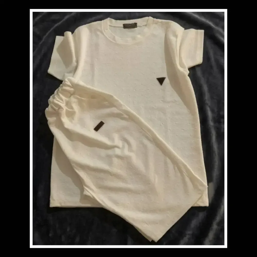 تیشرت شلوارک کامپیوتری مردانه فلامنت سفید سایز L XL