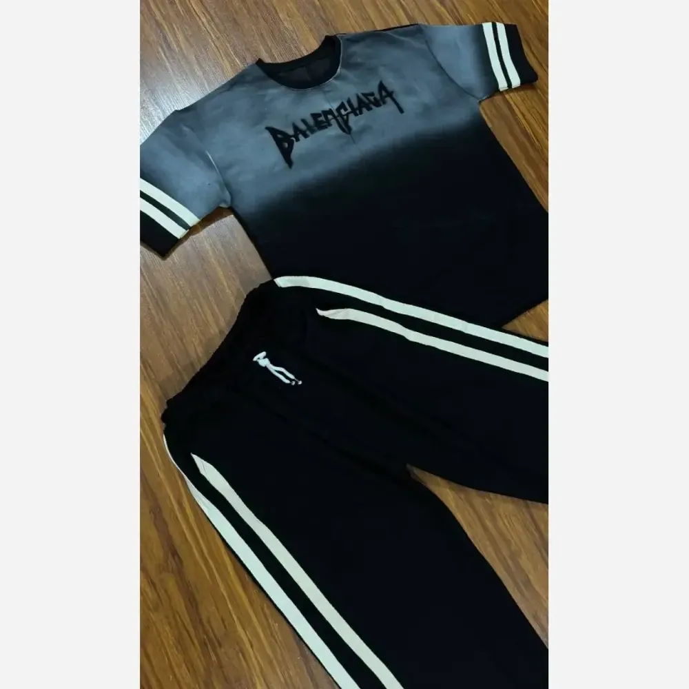 ست مردانه نوار کنفی مشکی جنس پنبه گلکسی گرم بالا سایز 2XL تا 4XL