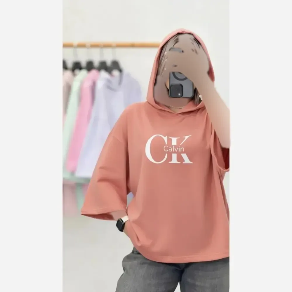 بلوز پنبه دبل بافت لانگ CK زنانه فری سایز رنگبندی متنوع