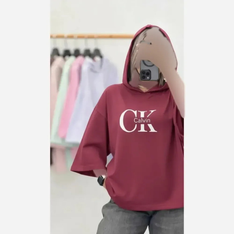 بلوز پنبه دبل بافت لانگ CK زنانه فری سایز رنگبندی متنوع