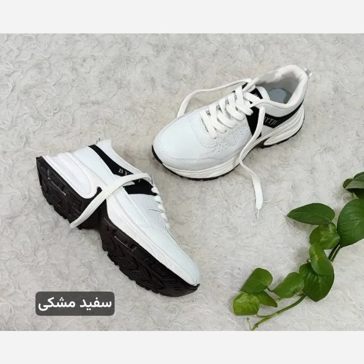 کتونی لژدار طبی زنانه چرم مصنوعی مدل بایتجی