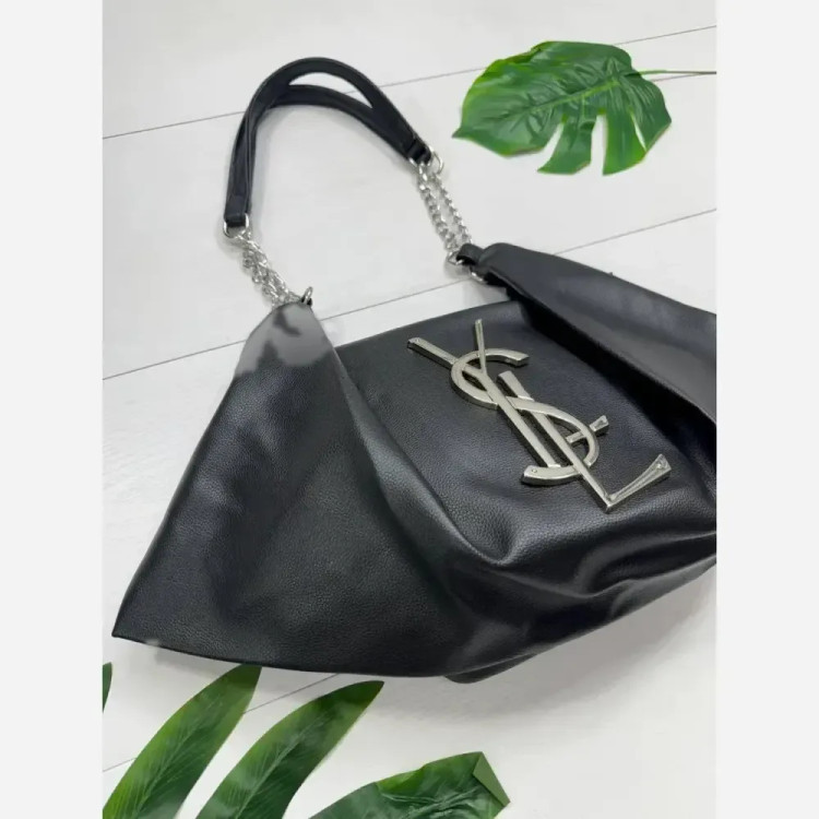 کیف چرم یاشیل زنانه طلایی نقره ای سایز آزاد 50*25 سانت