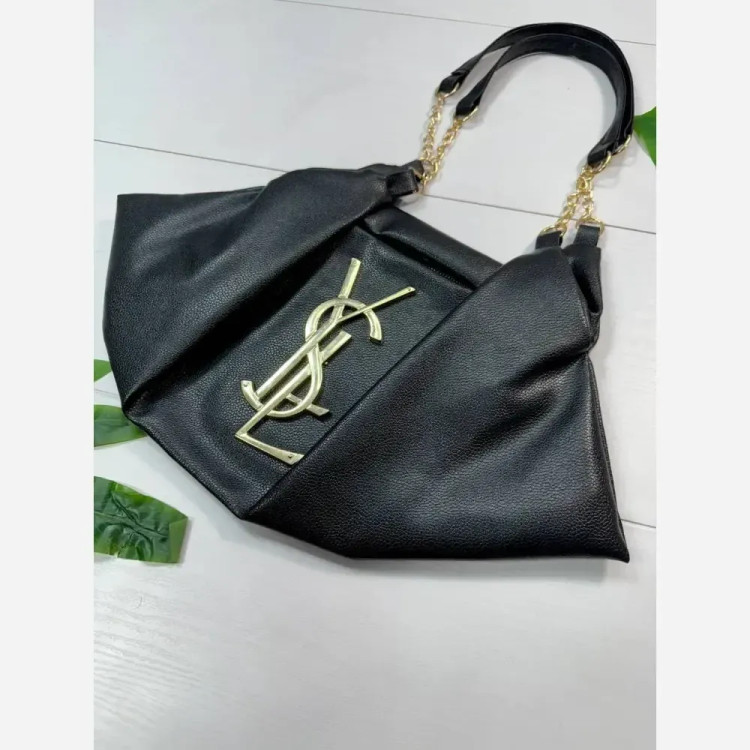 کیف چرم یاشیل زنانه طلایی نقره ای سایز آزاد 50*25 سانت