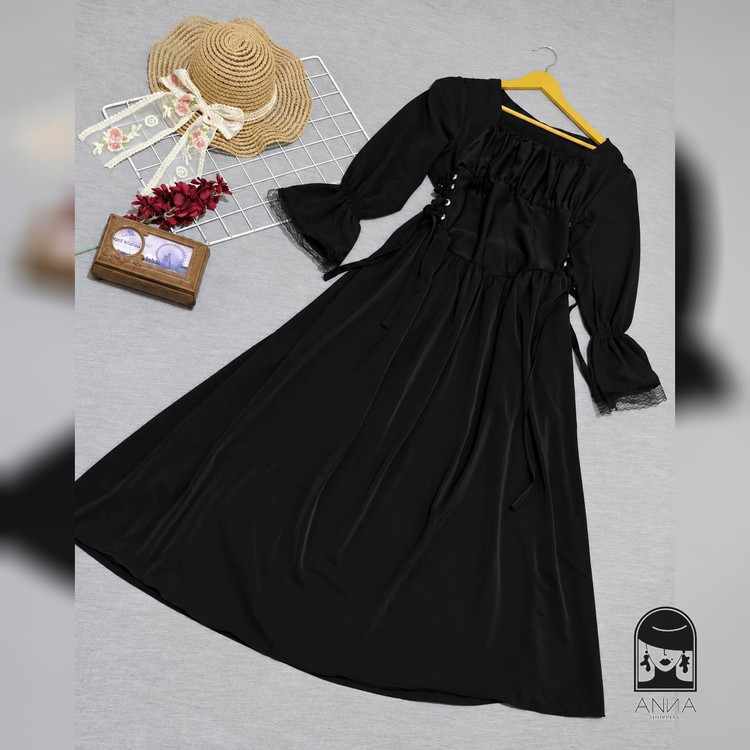 پیراهن زنانه مدل بلند شادی جنس الیزه فری سایز