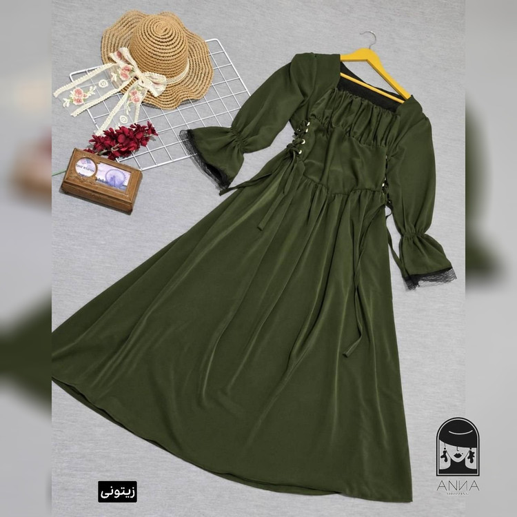 پیراهن زنانه مدل بلند شادی جنس الیزه فری سایز