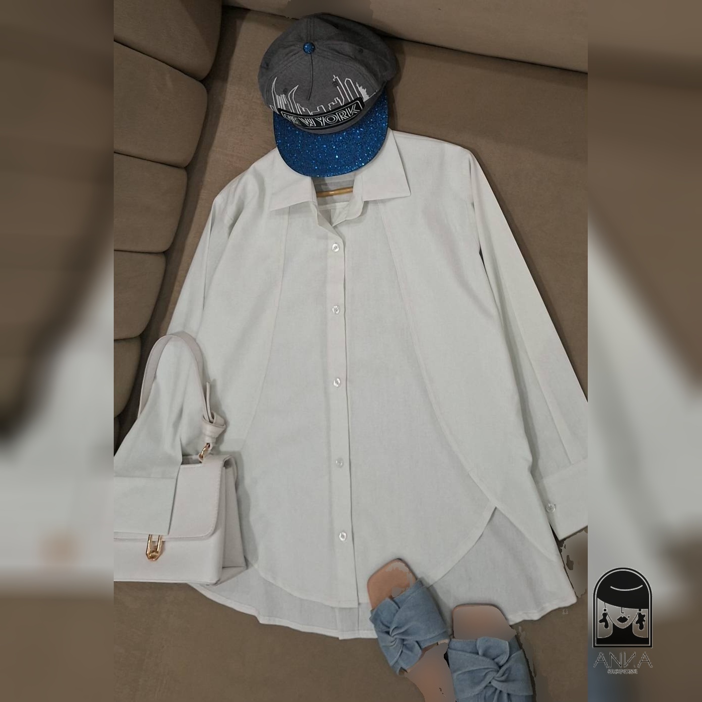 پوشاک زنانه مدل ملین جنس لینن فری سایز ۳۸ تا ۵۰