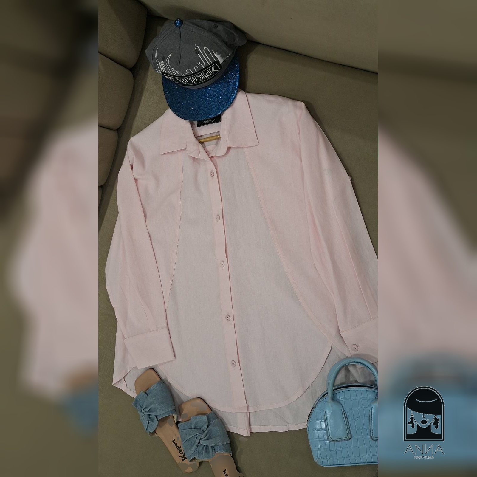 پوشاک زنانه مدل ملین جنس لینن فری سایز ۳۸ تا ۵۰