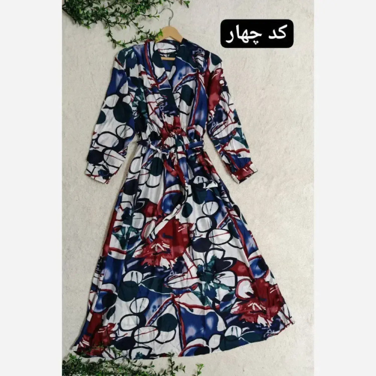 پیراهن ساحلی نخی قد 135 دورسینه 112