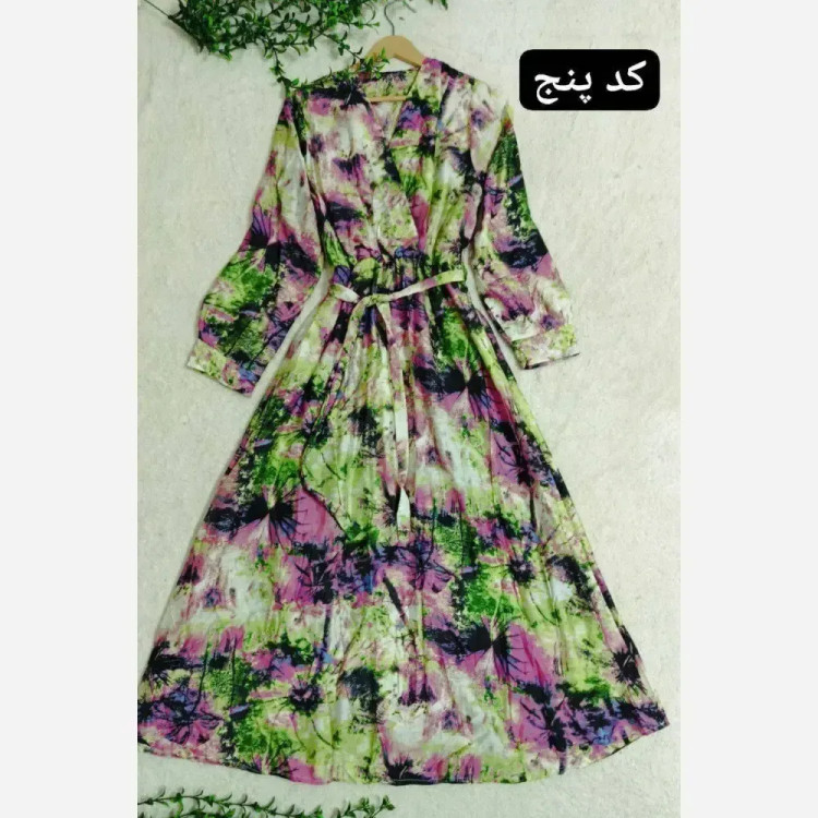 پیراهن ساحلی نخی قد 135 دورسینه 112