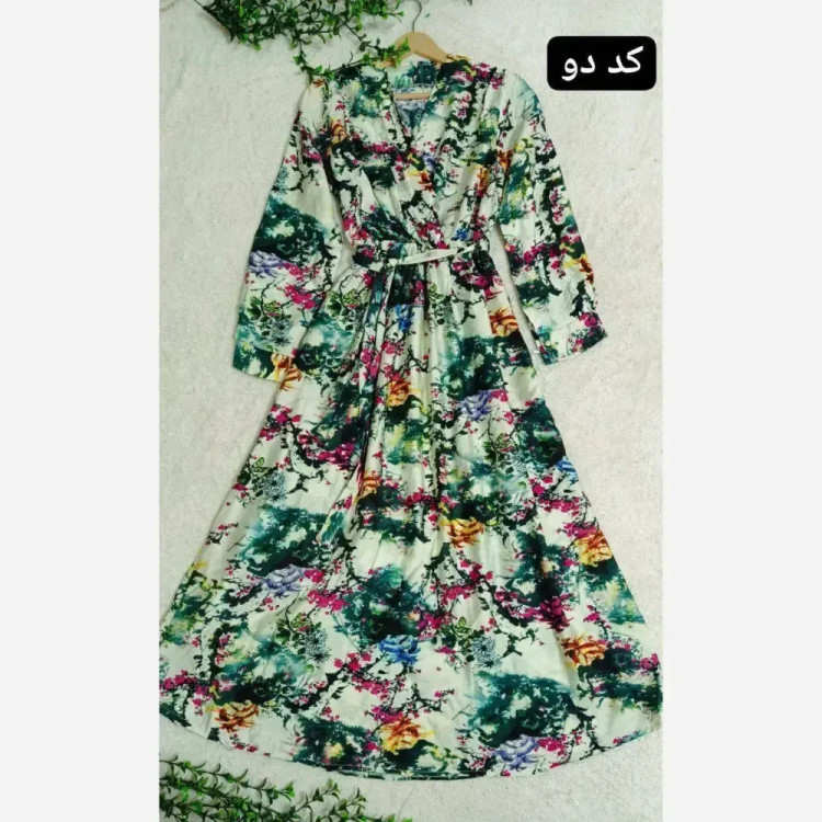 پیراهن ساحلی نخی قد 135 دورسینه 112