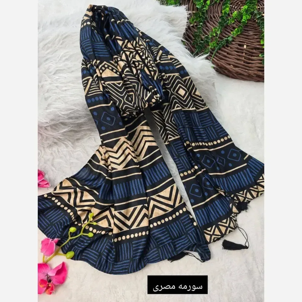 شال مصری نخی جنس نخ سانسفور ابعاد 70 در 182 رنگی