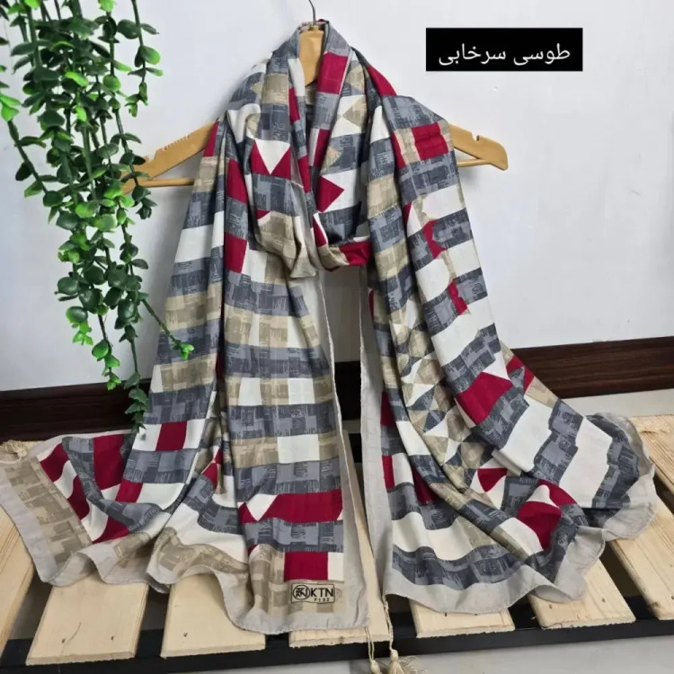 شال نخ ژاکارد زنانه مدل کیانا ابعاد 70 در 190 رنگی