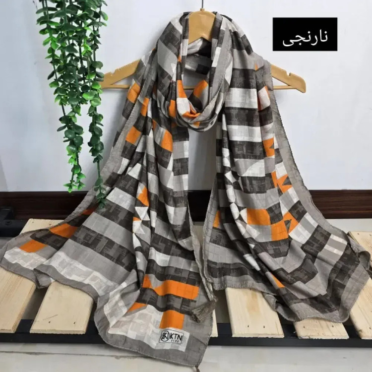 شال نخ ژاکارد زنانه مدل کیانا ابعاد 70 در 190 رنگی