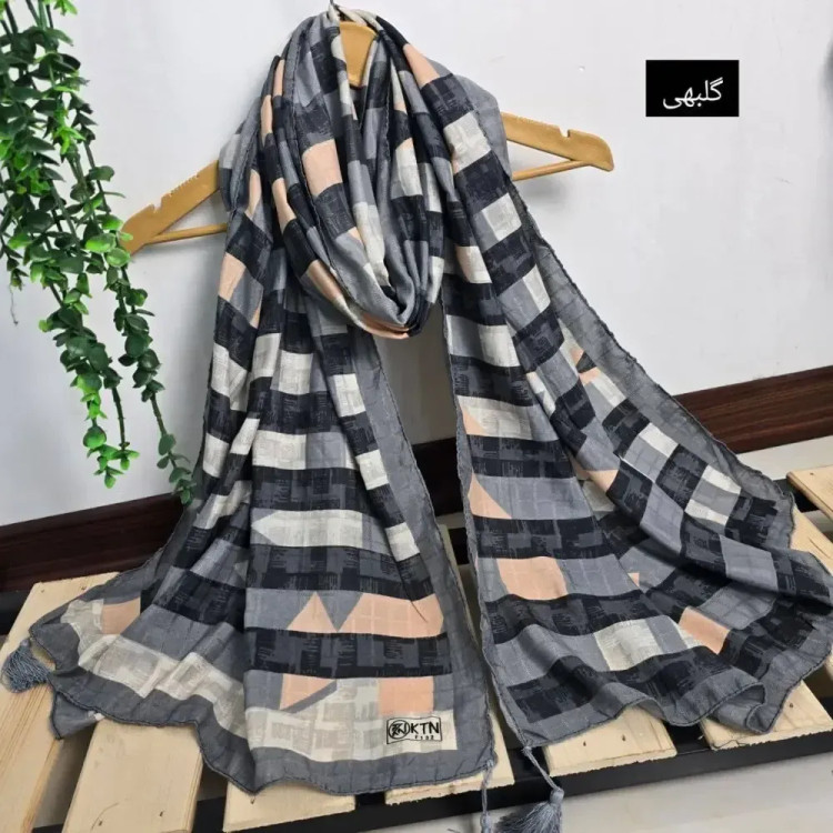 شال نخ ژاکارد زنانه مدل کیانا ابعاد 70 در 190 رنگی