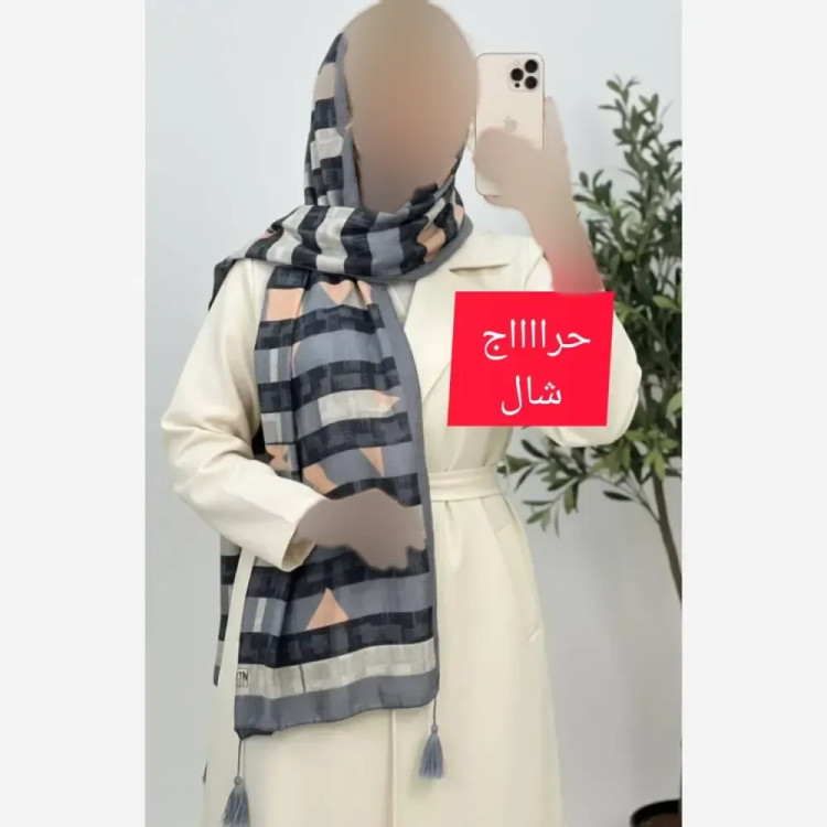 شال نخ ژاکارد زنانه مدل کیانا ابعاد 70 در 190 رنگی