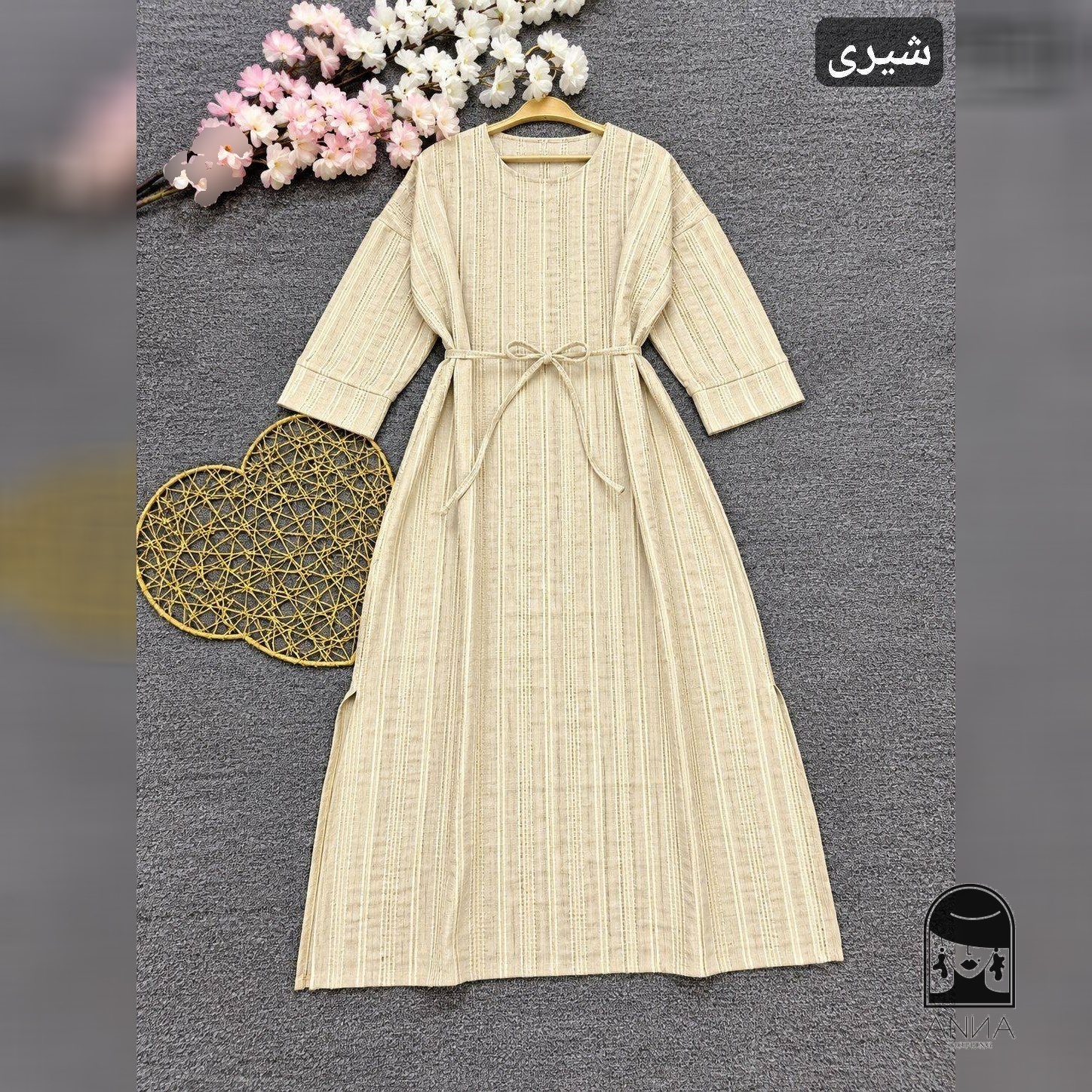 پیراهن زنانه مدل مانیلا جنس ژیپوس ژاکارد فری سایز ۳۶تا۴۶