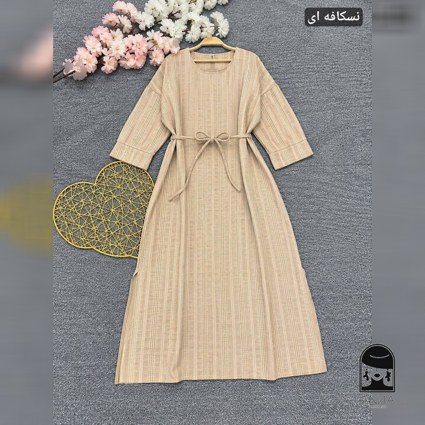 پیراهن زنانه مدل مانیلا جنس ژیپوس ژاکارد فری سایز ۳۶تا۴۶