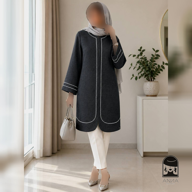 پوشاک زنانه مدل ریوا جنس شانتون ژاکارد سایز ۱ تا ۴