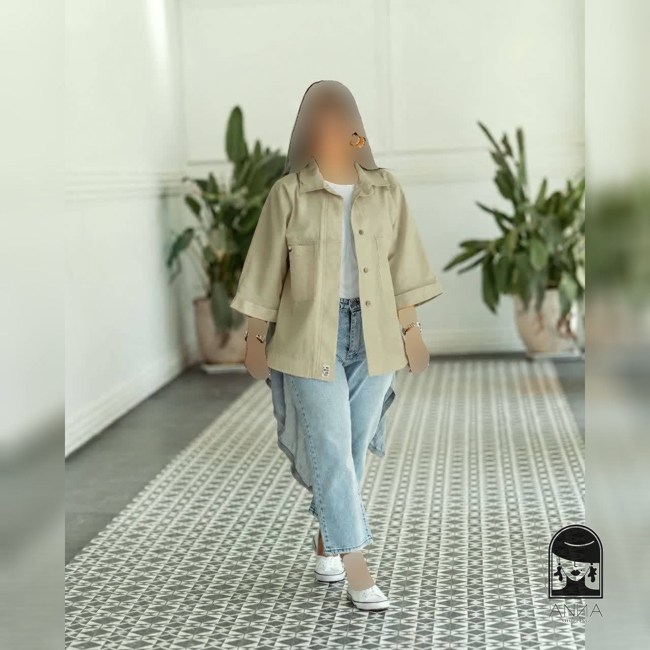 پوشاک زنانه مدل لارا جنس لینن فری سایز ۳۶ تا ۵۰