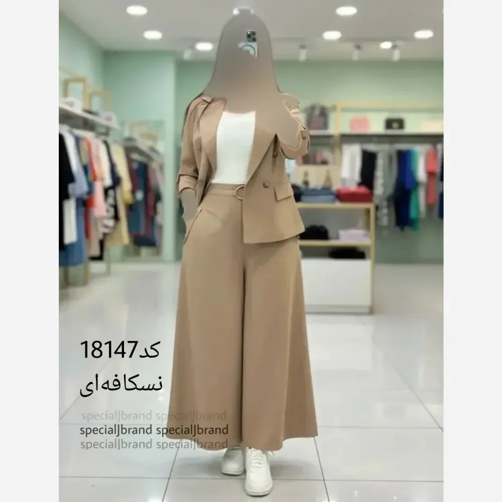 ست کت دامن شلواری سارا لینن سبک و خنک در رنگ بندی متنوع و سایز بندی کامل