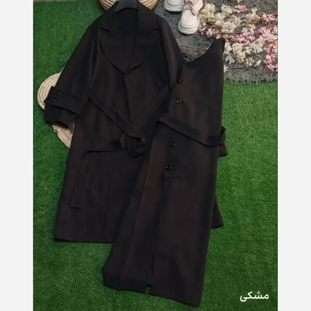 مانتو دانشجویی پاییزه مدل مد جنس هرمس اعلا سایز 38 تا 46 رنگ مشکی سرمه ای نسکافه ای قهوه ای